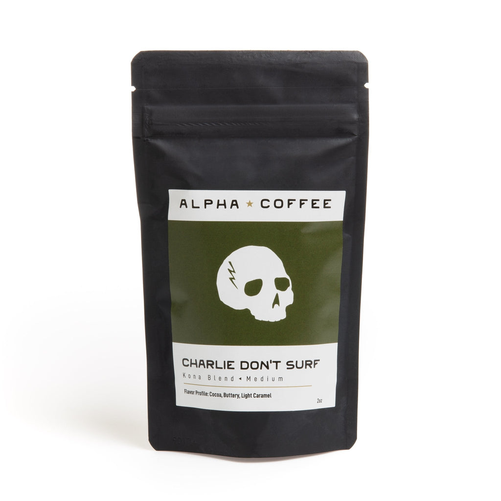 Charlie Don't Surf - Kona Blend Coffee - 2oz Sample Pack (WS) - Alpha Coffee