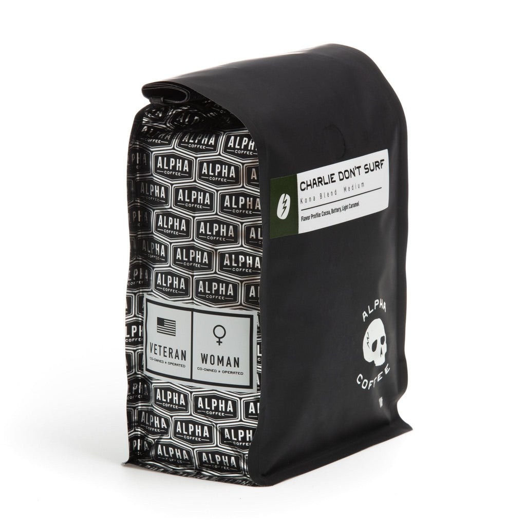 Charlie Don't Surf - Kona Blend Coffee - 16 oz (WS) - Alpha Coffee