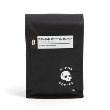 Double Barrel Black - French Roast Coffee - 16 oz (WS) - Alpha Coffee