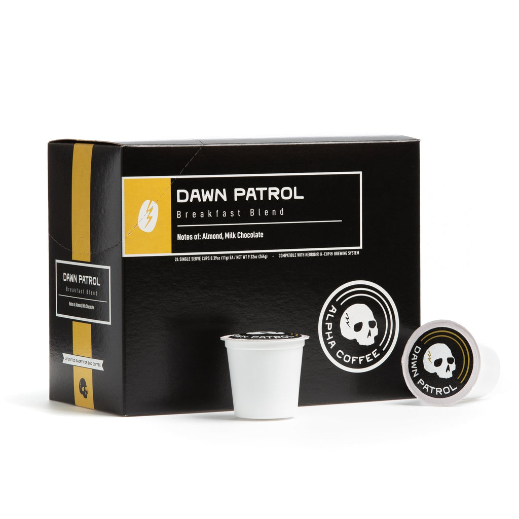 Kilo-Cups - Dawn Patrol: Breakfast Blend (1 Case of 4 boxes of 24 kilo cups) - Alpha Coffee