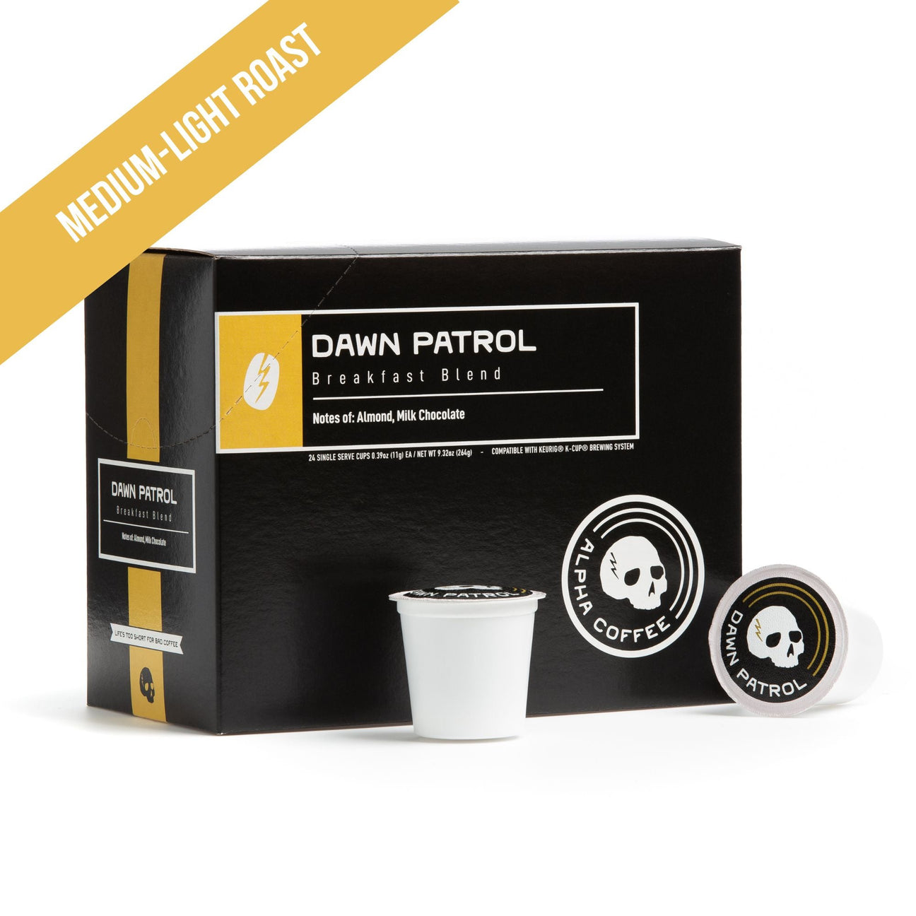 Kilo-Cups - Dawn Patrol: Breakfast Blend Coffee - 24ct - Alpha Coffee