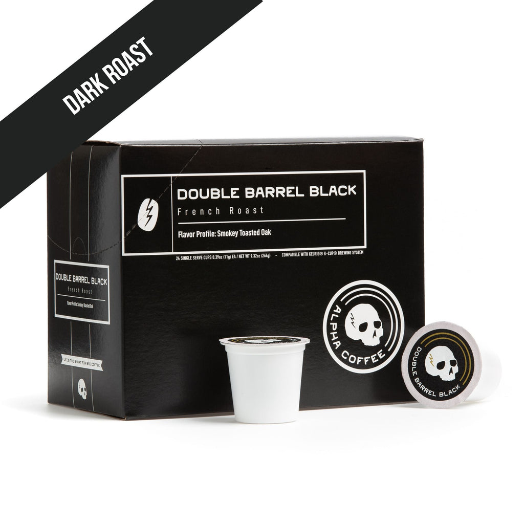 Kilo-Cups - Double Barrel Black: French Roast Coffee - 24ct - Alpha Coffee