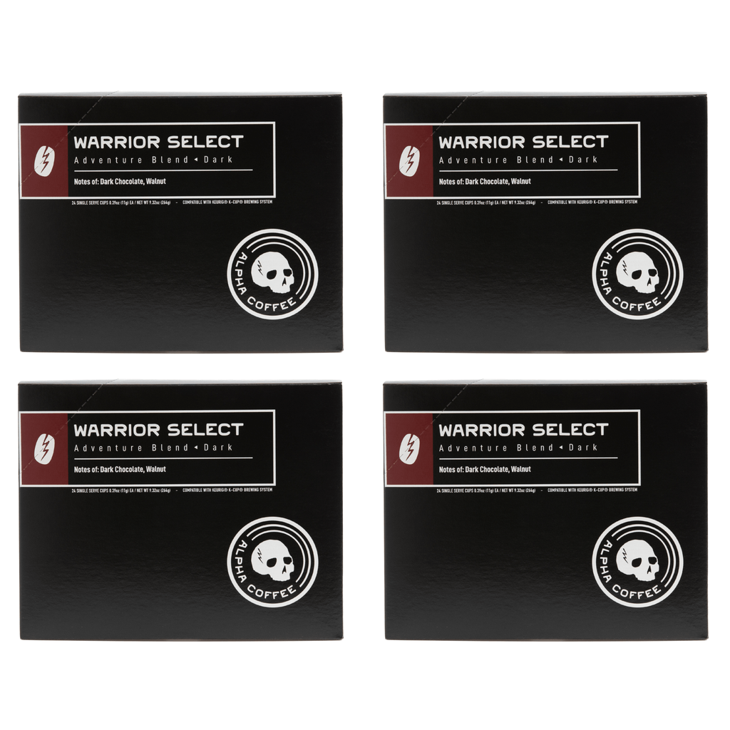 Kilo-Cups - Warrior Select: Adventure Blend (1 Case of 4 boxes of 24 kilo cups) - Alpha Coffee