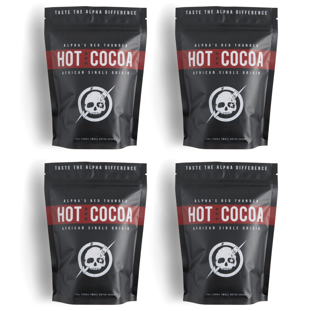 Red Thunder Premium Hot Cocoa - 1 Case of 4 12oz. Bags - Alpha Coffee