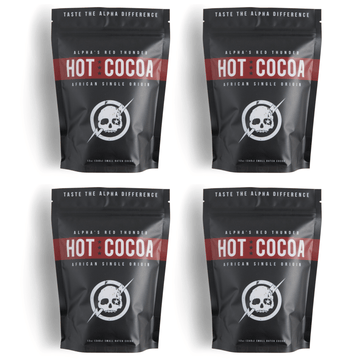 Red Thunder Premium Hot Cocoa - 1 Case of 4 12oz. Bags - Alpha Coffee