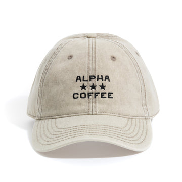 Tri-Star Dad Hat - Khaki - Alpha Coffee